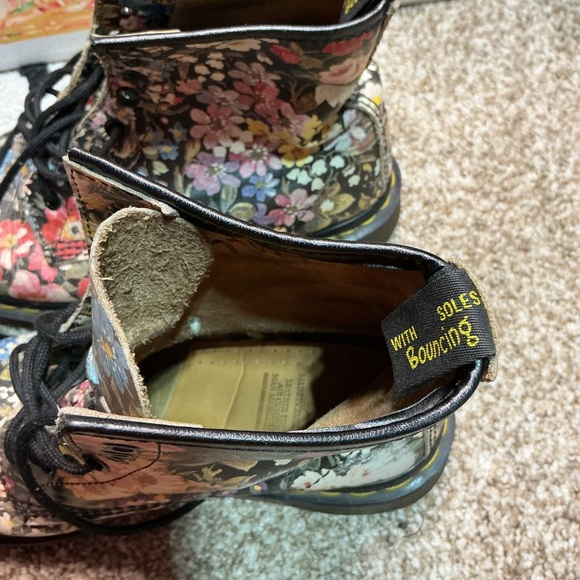 Dr. Martens Floral Patterned Combat Boots - Picture 3 of 8